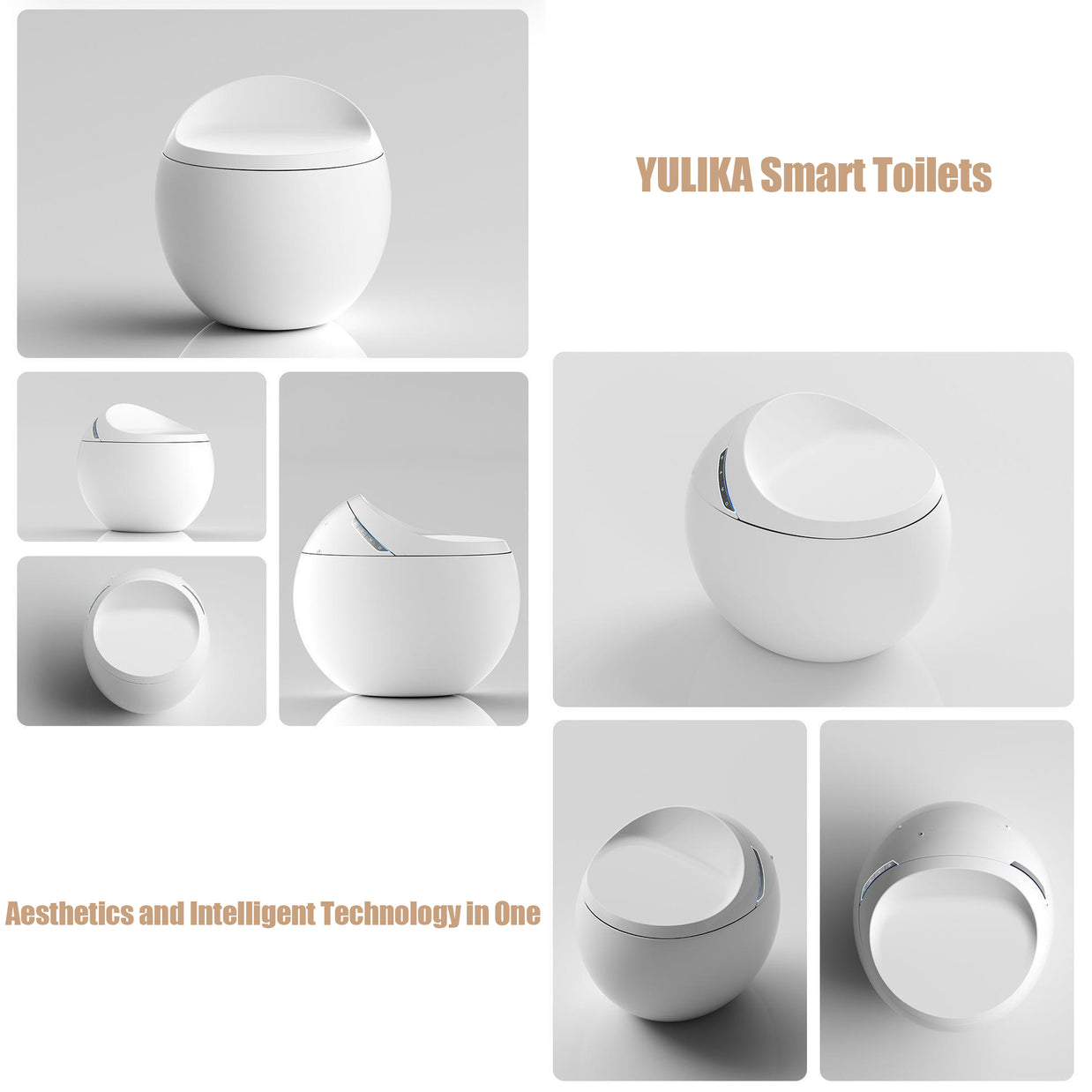 YULIKA-ST003 Spherical Smart Toilet One piece Auto Open Close Lid Toilet with Adjustable Heated Seat