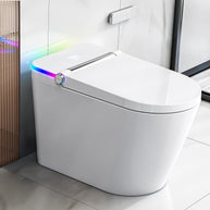 YULIKA-U5 Muti-Color LED Light Elongated Floor Mounted Bidet Toilet One-piece Smart Toilet with Warmed Seat & Warm Air Drying & Cleaning Function