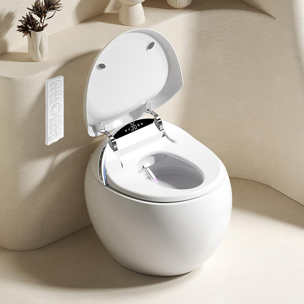YULIKA-ST003 Spherical Smart Toilet One piece Auto Open Close Lid Toilet with Adjustable Heated Seat