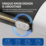 YULIKA U7 Elongated Smart Bidet Toilet, 1.28 GPF Dual Flush with Heated Seat, Foam Shield, Auto Open/Close, Warm Water and Air Dryer – White