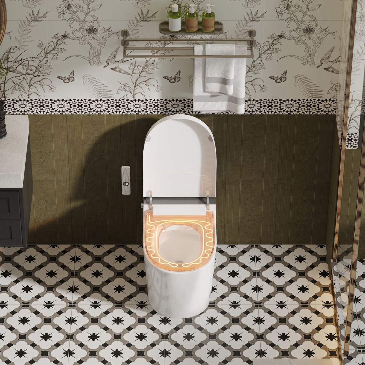 YULIKA Mounted Bidet Toilet One-piece Smart Toilet
