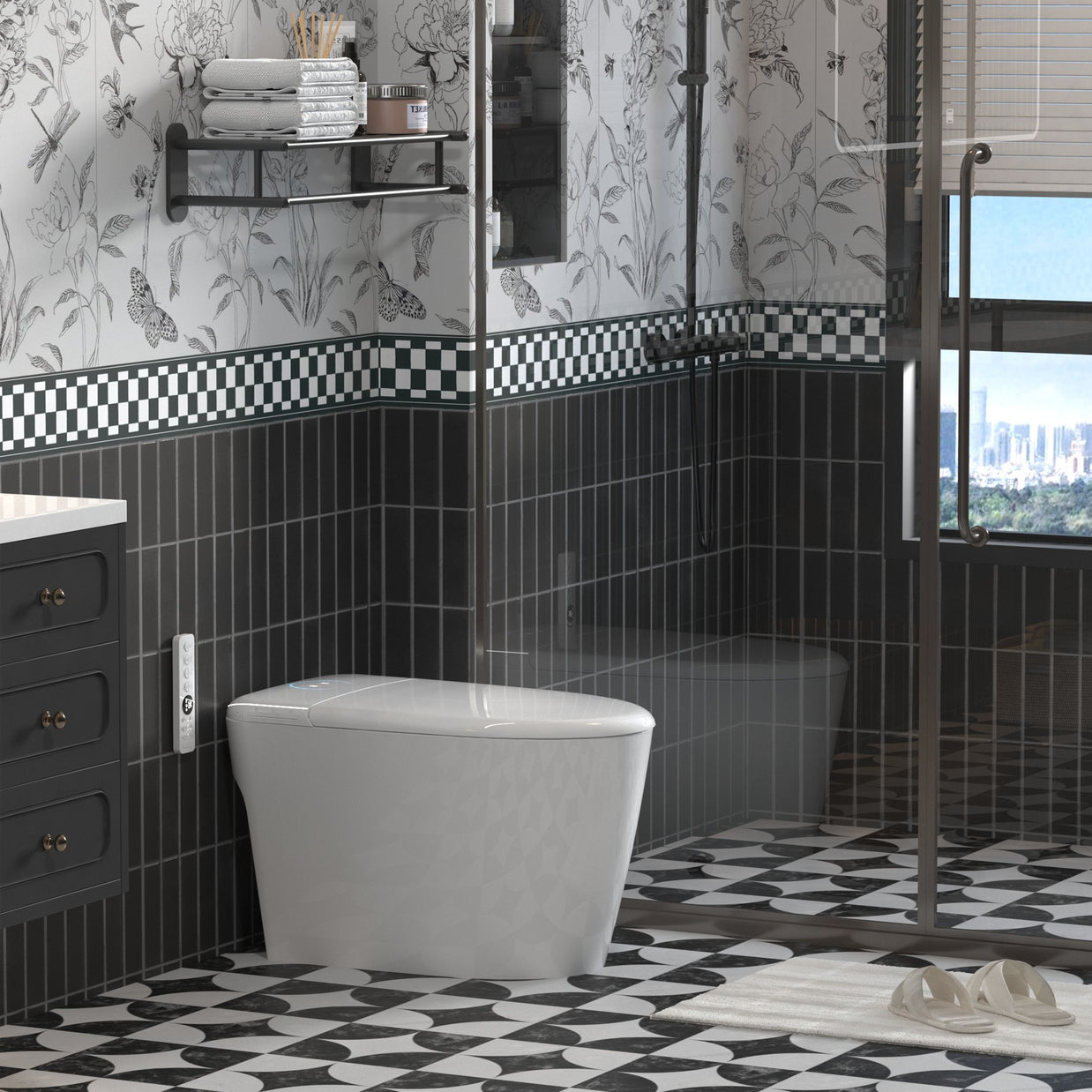 YULIKA Mounted Bidet Toilet One-piece Smart Toilet