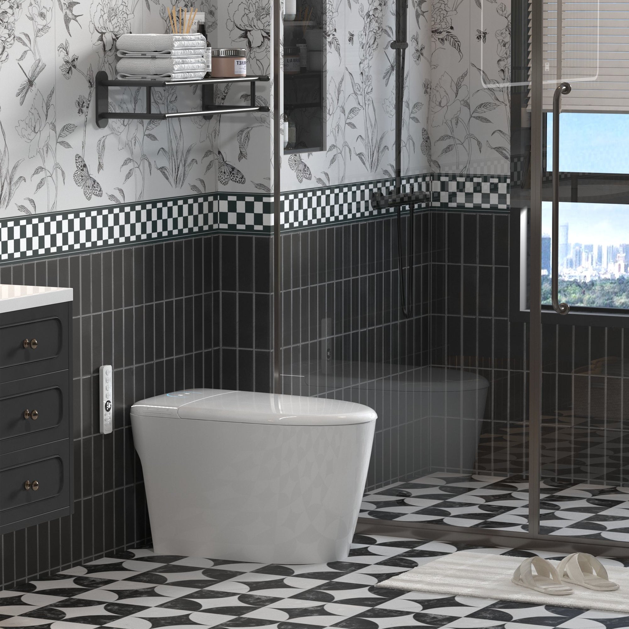 YULIKA Mounted Bidet Toilet One-piece Smart Toilet
