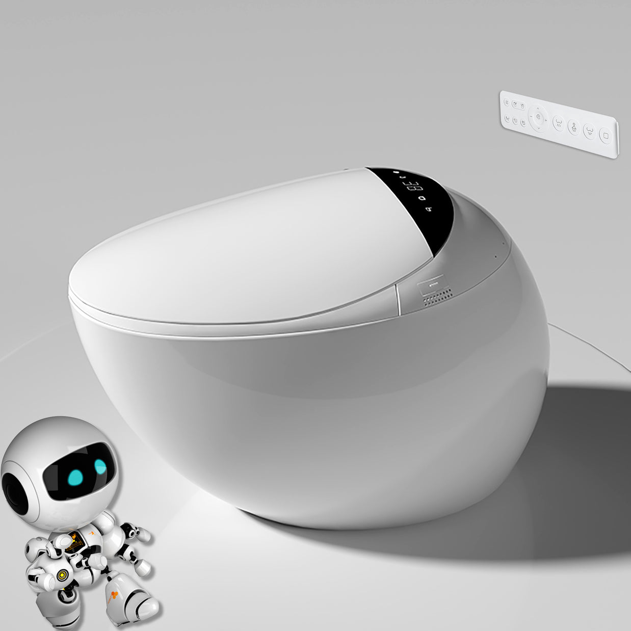 YULIKA-Y1 Elongated Comfort Height Floor Mounted Bidet Toilet Exotic Smart Toilet (Seat Included)