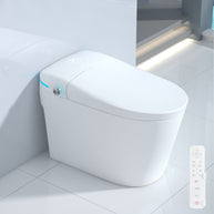 YULIKA-ST002 1.3 Gallons Per Minute GPF Elongated Floor Mounted Bidet Toilet One-piece Smart Toilet with Water Tank (Seat Included)