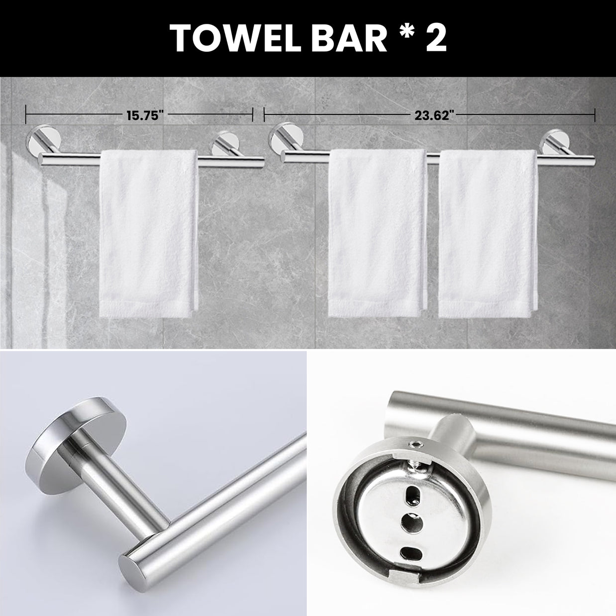 YULIKA Modern 5/6 - Piece Bathroom Hardware Set