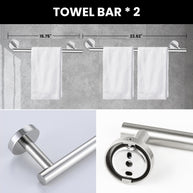 YULIKA Modern 5/6 - Piece Bathroom Hardware Set