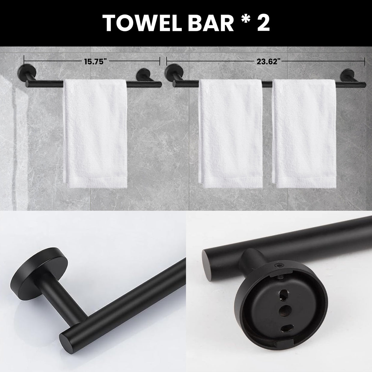 YULIKA Modern 5/6 - Piece Bathroom Hardware Set