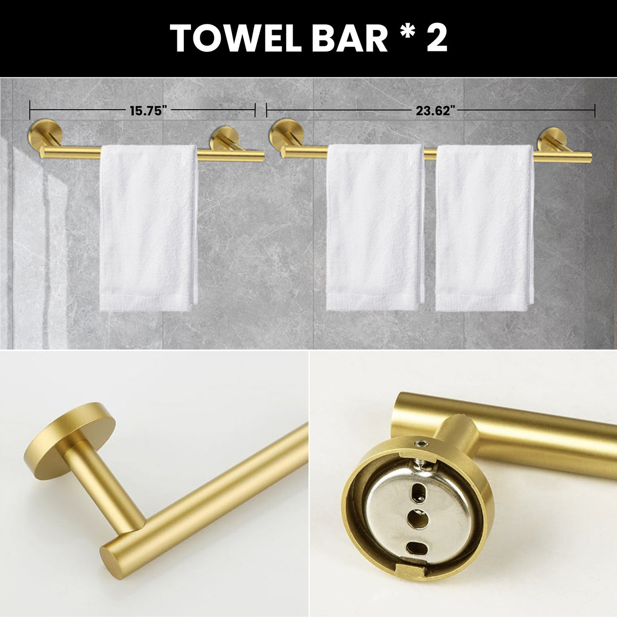 YULIKA Modern 5/6 - Piece Bathroom Hardware Set