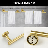 YULIKA Modern 5/6 - Piece Bathroom Hardware Set