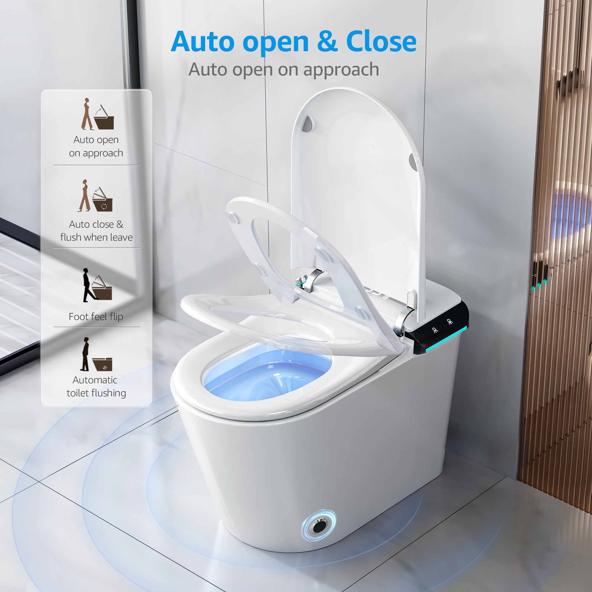 YULIKA-U1 Touchscreen Smart Bidet Toilet with Aromatherapy System