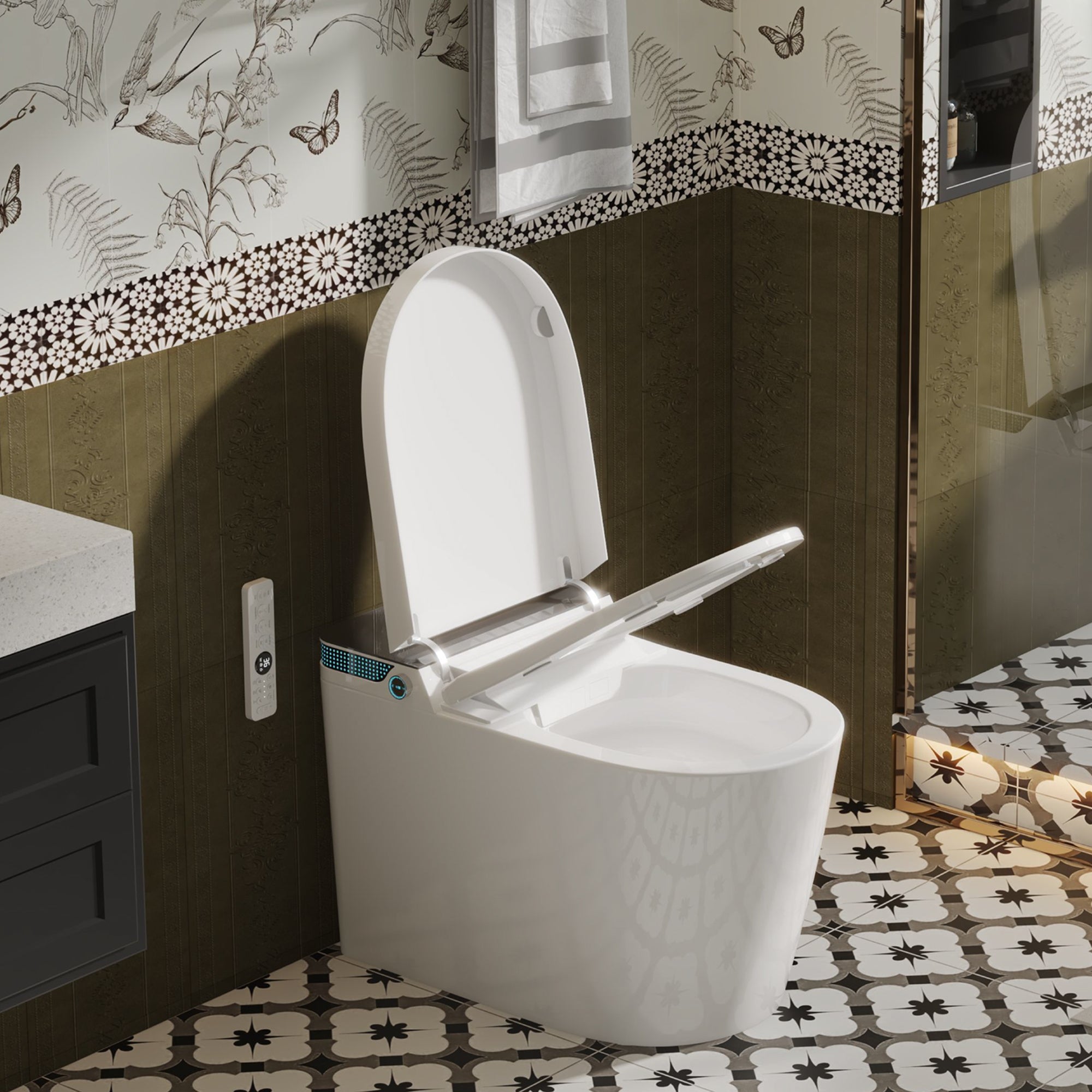 YULIKA Mounted Bidet Toilet One-piece Smart Toilet