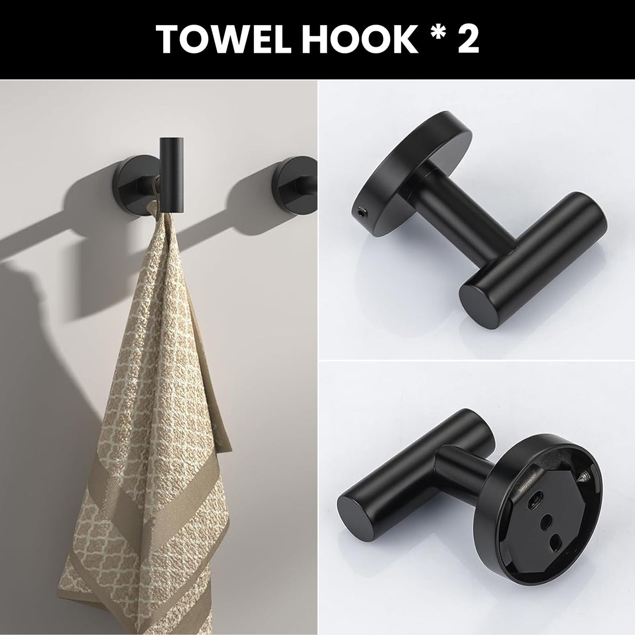 YULIKA Modern 5/6 - Piece Bathroom Hardware Set