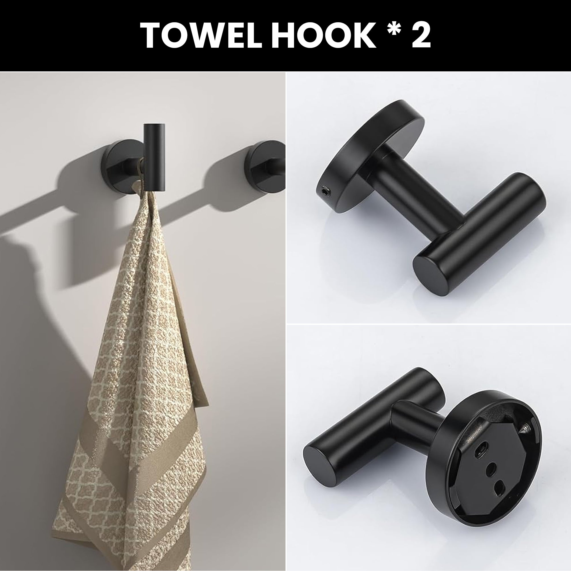 YULIKA Modern 5/6 - Piece Bathroom Hardware Set