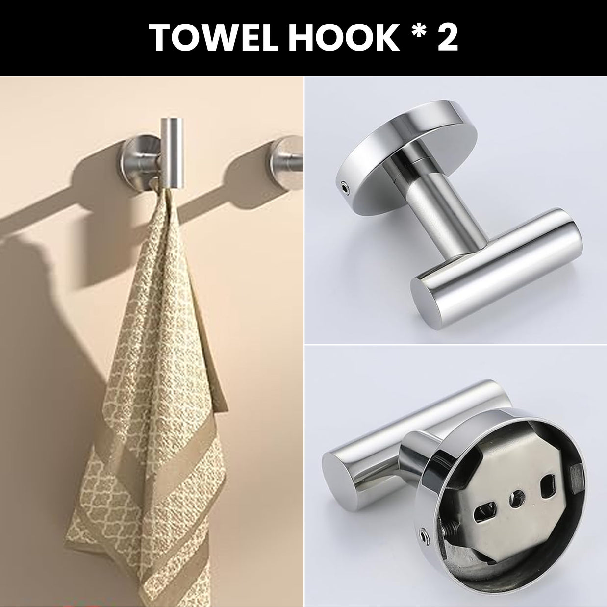 YULIKA Modern 5/6 - Piece Bathroom Hardware Set