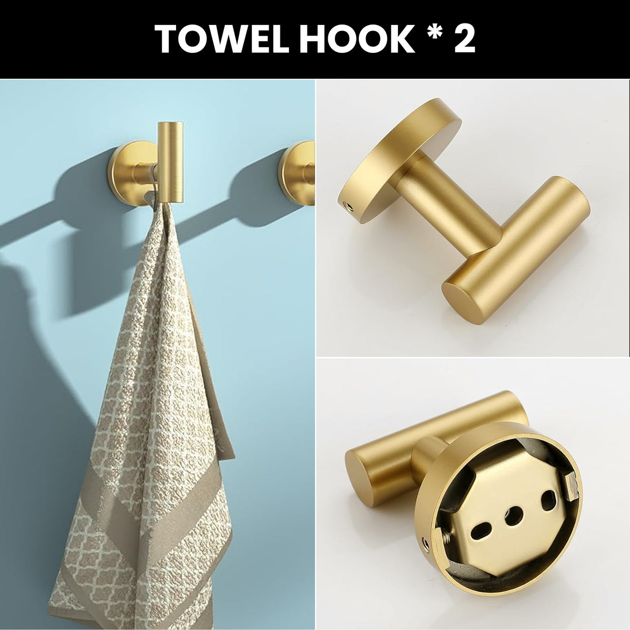 YULIKA Modern 5/6 - Piece Bathroom Hardware Set
