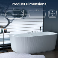 Freestanding Whirlpool Bathtub 67