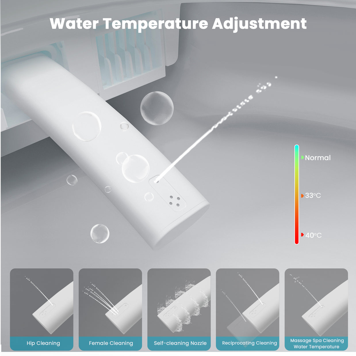 YULIKA-ST001 Radar Sensing Elongated Bidet Comfort Chair Height Floor Mounted Smart Toilet One-Piece Bidet Toilet with LED Screen(Seat Included)