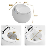 YULIKA-ST003 Spherical Smart Toilet One piece Auto Open Close Lid Toilet with Adjustable Heated Seat