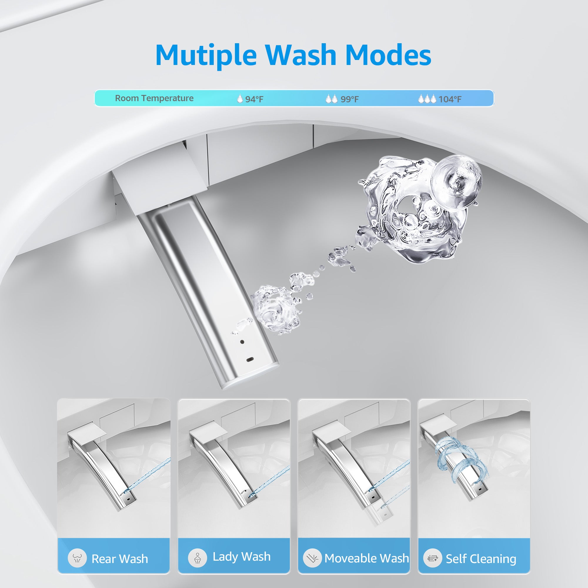YULIKA-U1 Touchscreen Smart Bidet Toilet with Aromatherapy System
