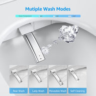 YULIKA-U5 Muti-Color LED Light Elongated Floor Mounted Bidet Toilet One-piece Smart Toilet with Warmed Seat & Warm Air Drying & Cleaning Function