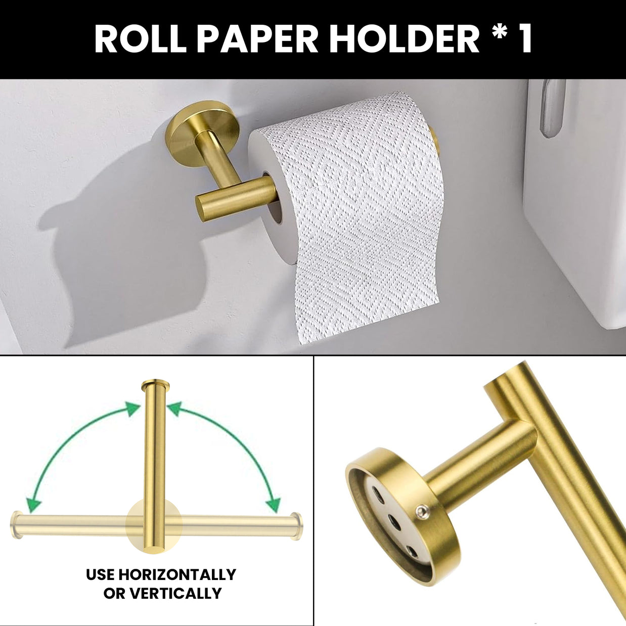 YULIKA Modern 5/6 - Piece Bathroom Hardware Set
