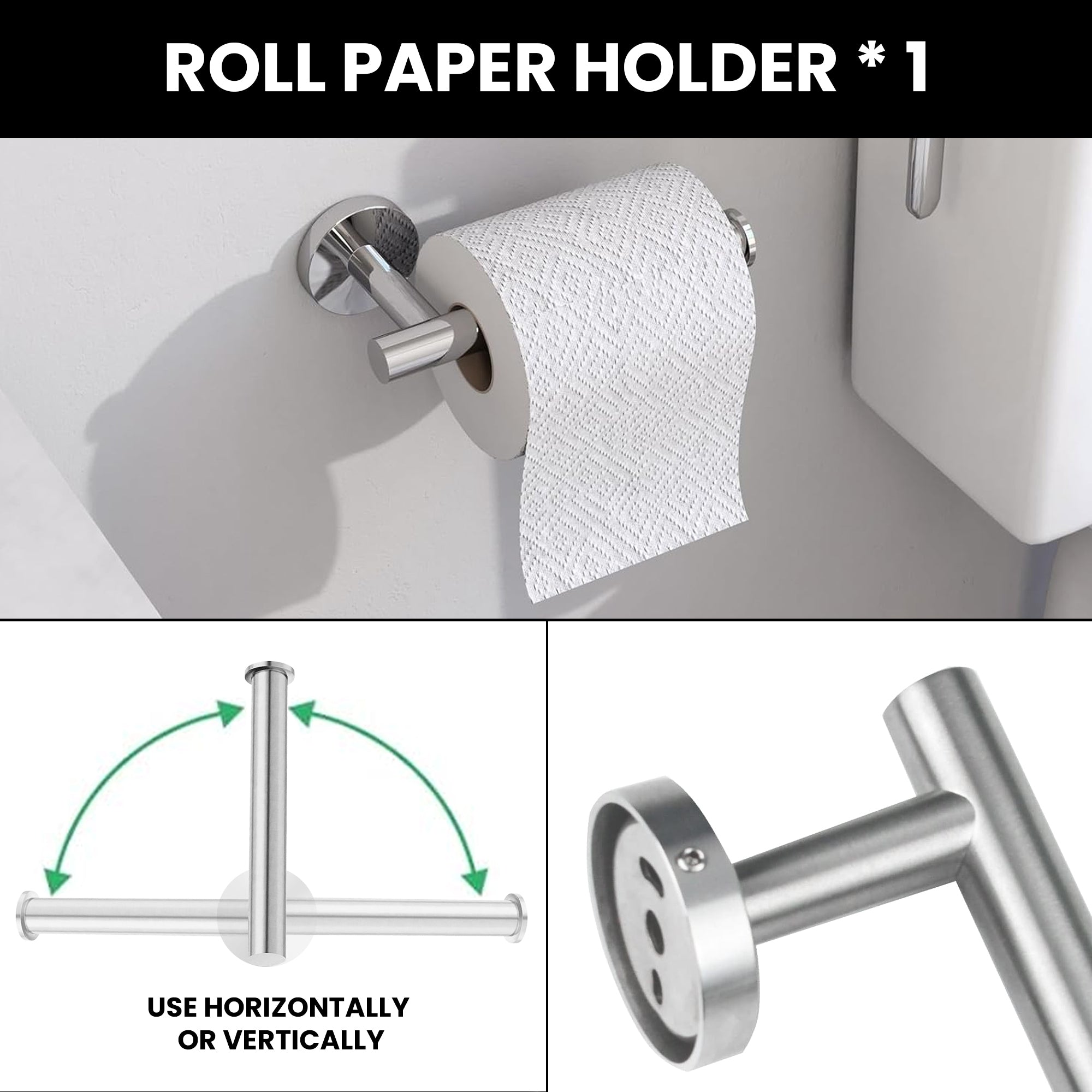 YULIKA Modern 5/6 - Piece Bathroom Hardware Set