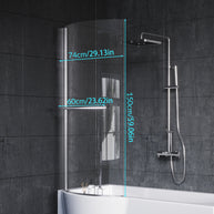 YULIKA 59.06 in x 33.46 in Freestanding Soaking Solid Surface Acrylic Bathtub with Ergonomic Design, Nano-Glass Water-Repellent Feature