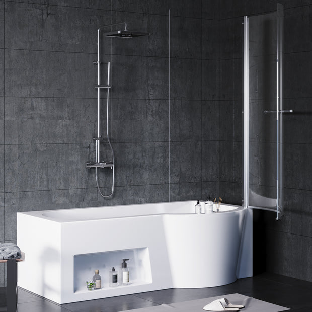 YULIKA 59.06 in x 33.46 in Freestanding Soaking Solid Surface Acrylic Bathtub with Ergonomic Design, Nano-Glass Water-Repellent Feature