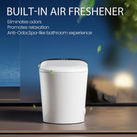 YULIKA U7 Elongated Smart Bidet Toilet, 1.28 GPF Dual Flush with Heated Seat, Foam Shield, Auto Open/Close, Warm Water and Air Dryer – White