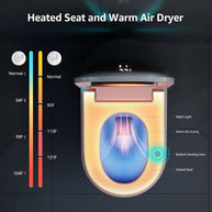 YULIKA-G5 1.31 Gallons Per Minute GPF Elongated Floor Mounted Bidet Smart Toilet with Aromasphy System