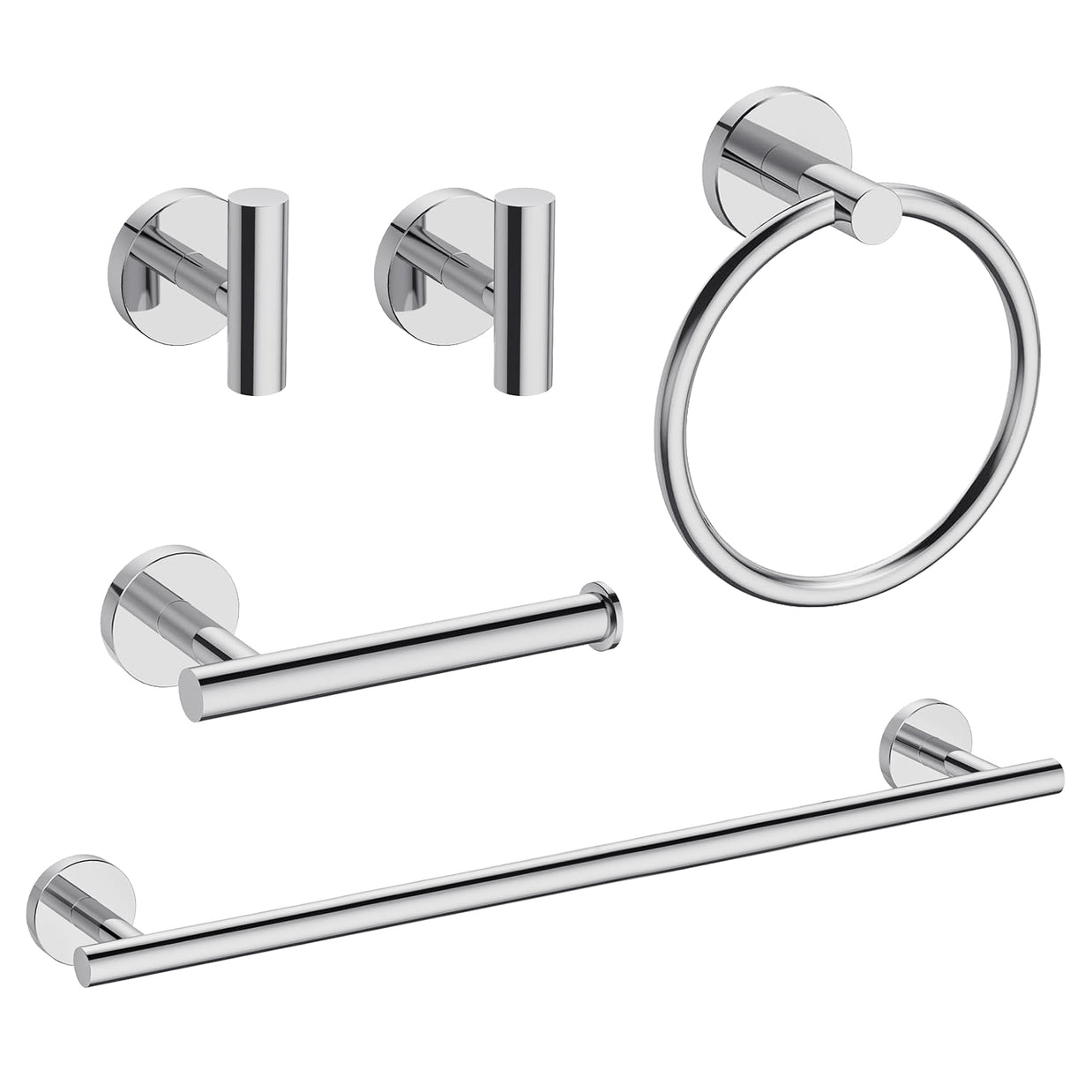 YULIKA Modern 5/6 - Piece Bathroom Hardware Set