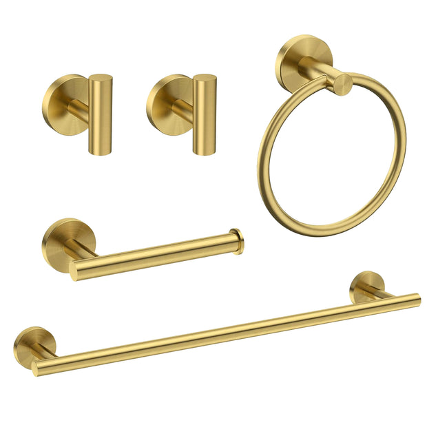 YULIKA Modern 5/6 - Piece Bathroom Hardware Set