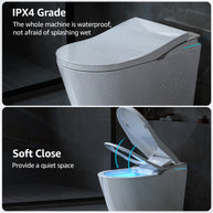 YULIKA-K1 Digital Screen Elongated Floor Mounted Bidet Smart Toilet for Bedroom