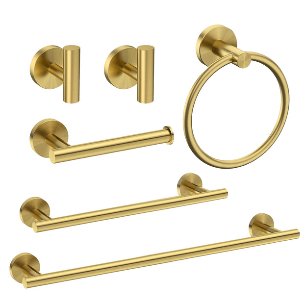 YULIKA Modern 6 - Piece Bathroom Hardware Set