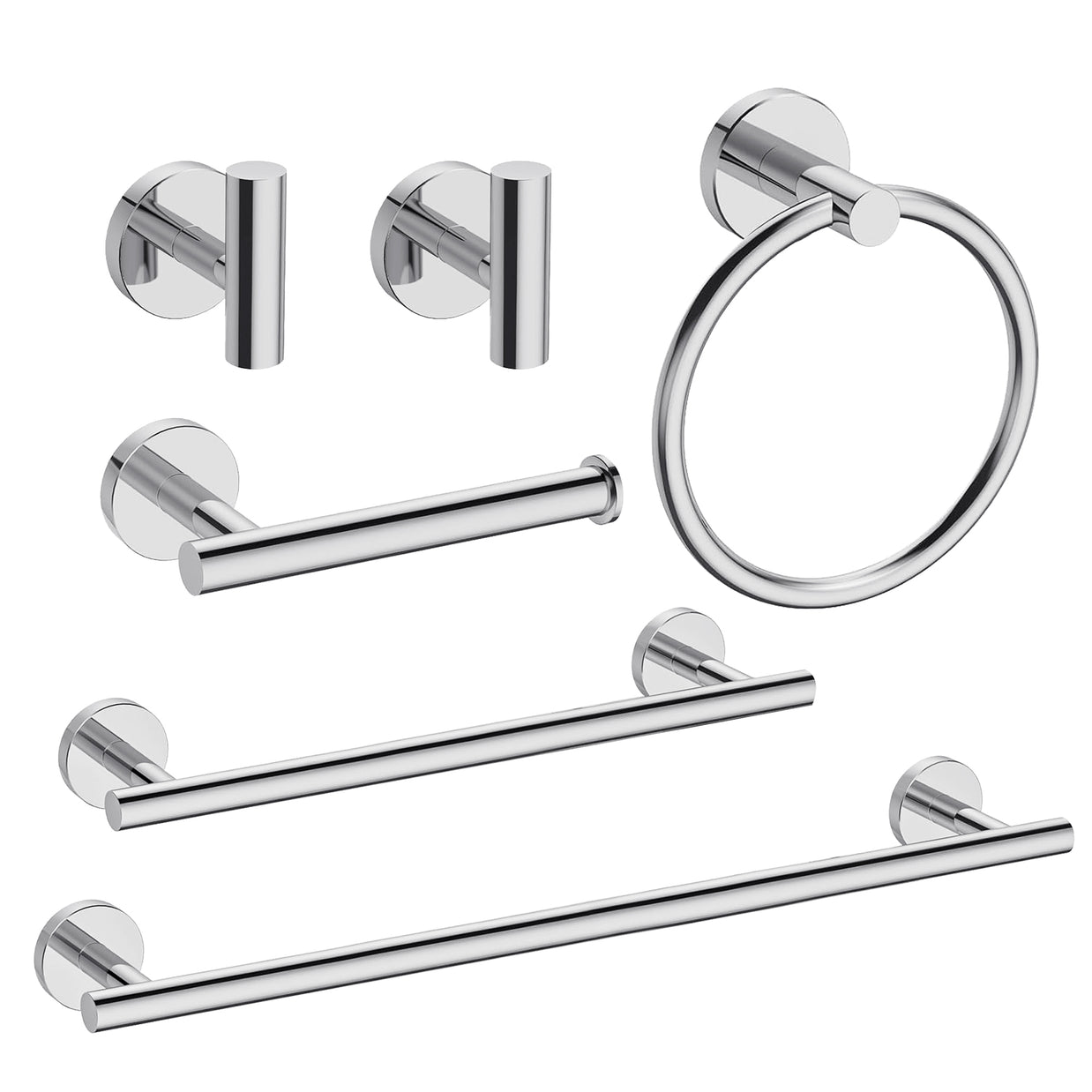 YULIKA Modern 5/6 - Piece Bathroom Hardware Set