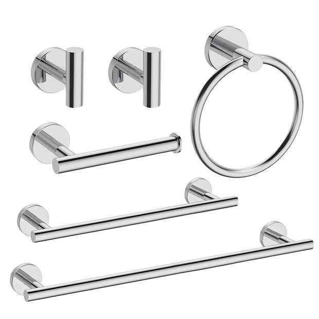 YULIKA Modern 6 - Piece Bathroom Hardware Set