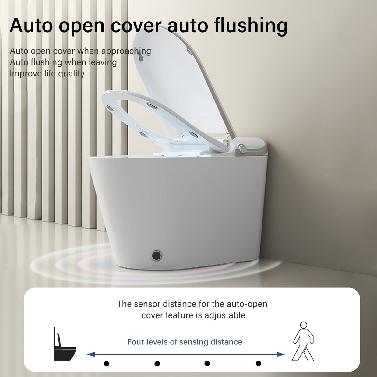 YULIKA-U2 Aromasphy Fragant System Elongated Floor Mounted Bidet Toilet 1.3 Gallons Per Minute GPF Smart Toilet