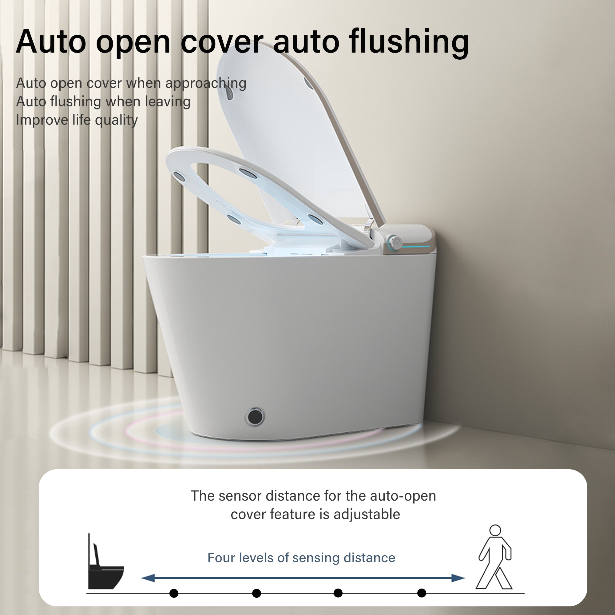 YULIKA-U2 Aromasphy Fragant System Elongated Floor Mounted Bidet Toilet 1.3 Gallons Per Minute GPF Smart Toilet