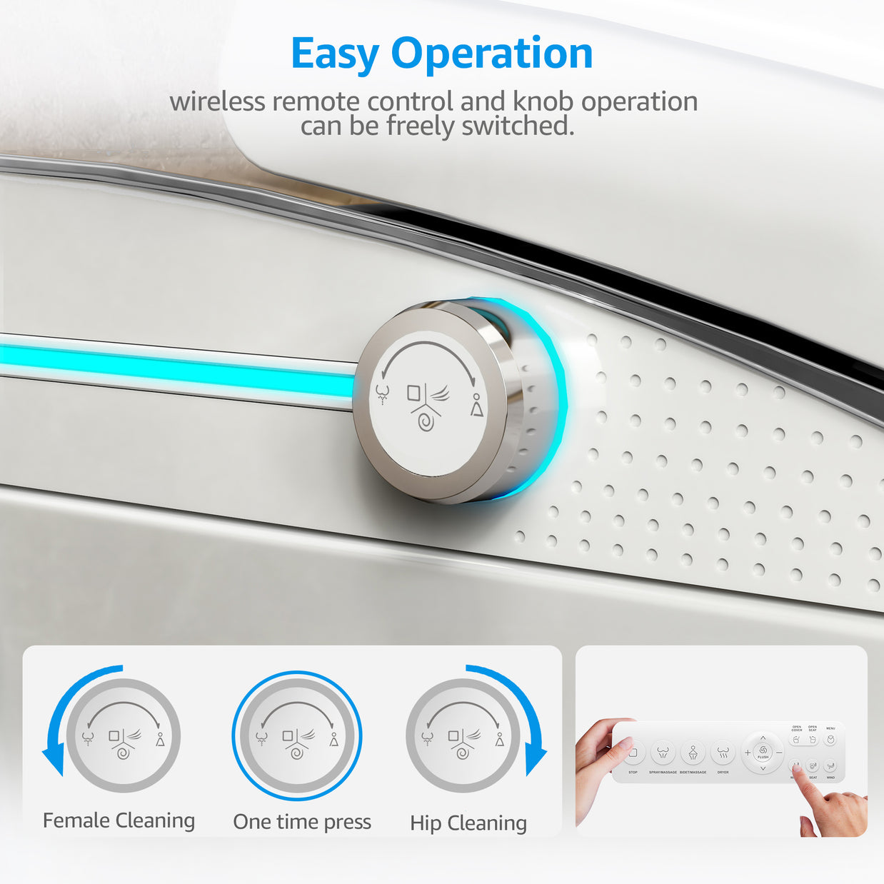 YULIKA-K1 Digital Screen Elongated Floor Mounted Bidet Smart Toilet for Bedroom