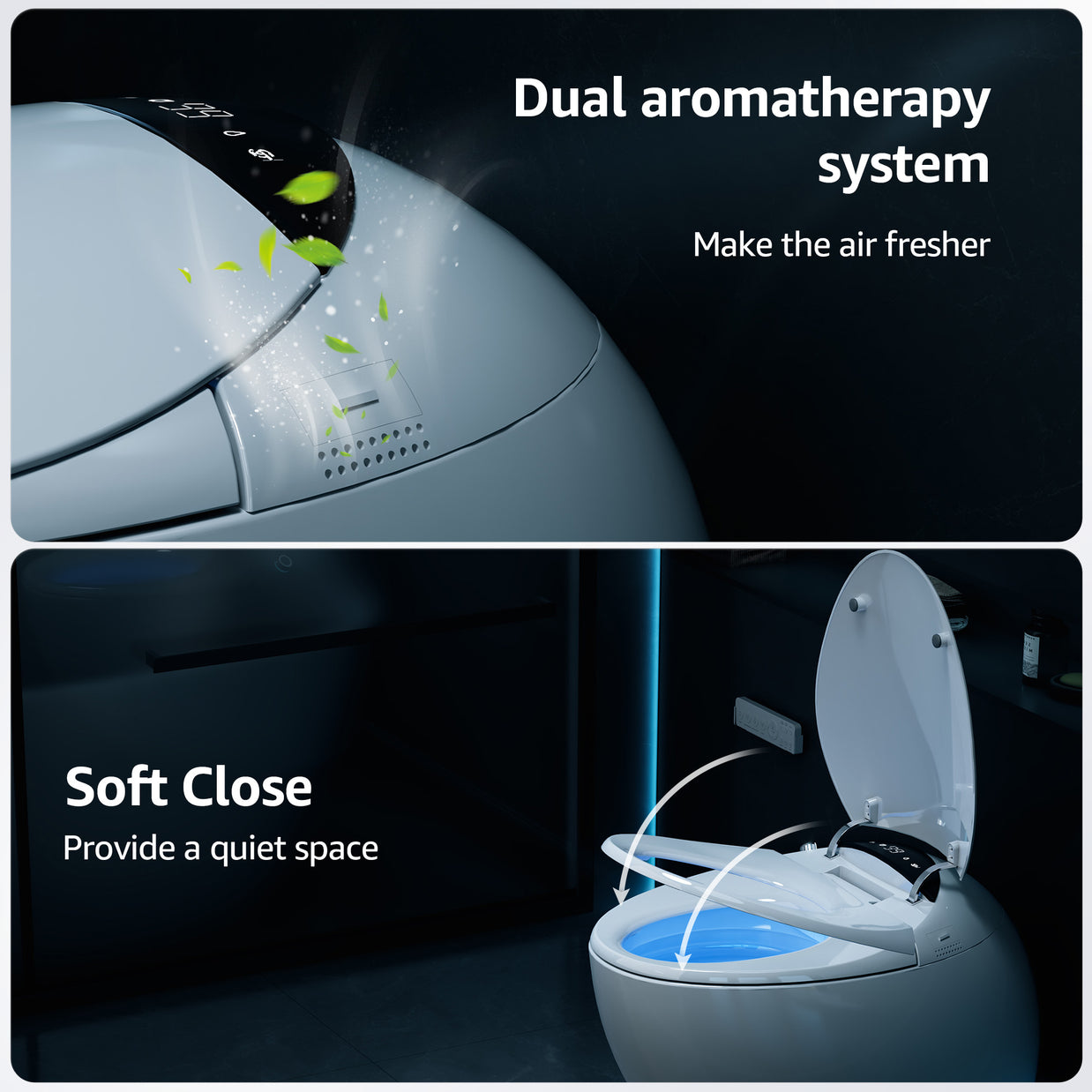 YULIKA-Y1 Elongated Comfort Height Floor Mounted Bidet Toilet Exotic Smart Toilet (Seat Included)