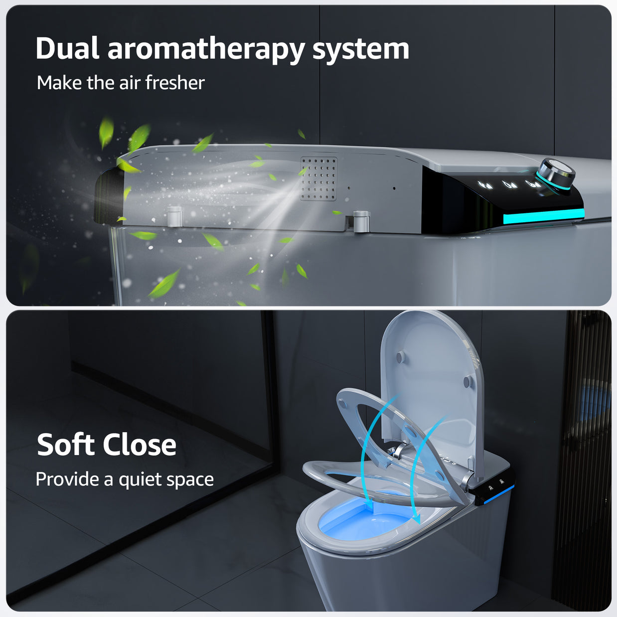 YULIKA-U1 Touchscreen Smart Bidet Toilet with Aromatherapy System
