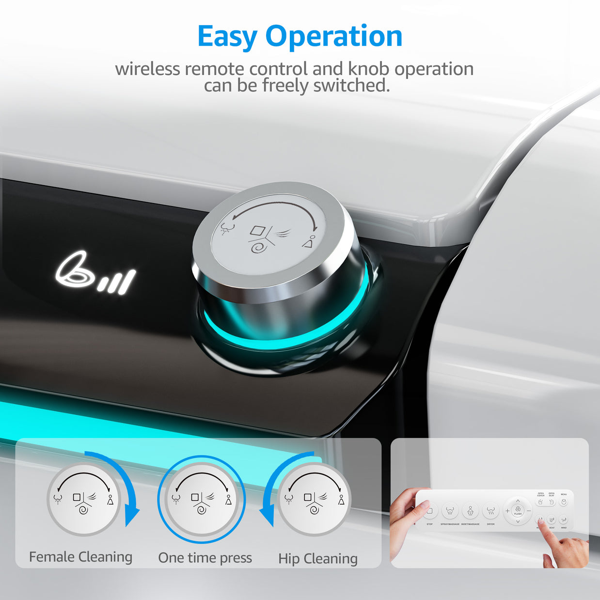 YULIKA-U1 Touchscreen Smart Bidet Toilet with Aromatherapy System