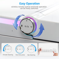 YULIKA-U5 Muti-Color LED Light Elongated Floor Mounted Bidet Toilet One-piece Smart Toilet with Warmed Seat & Warm Air Drying & Cleaning Function