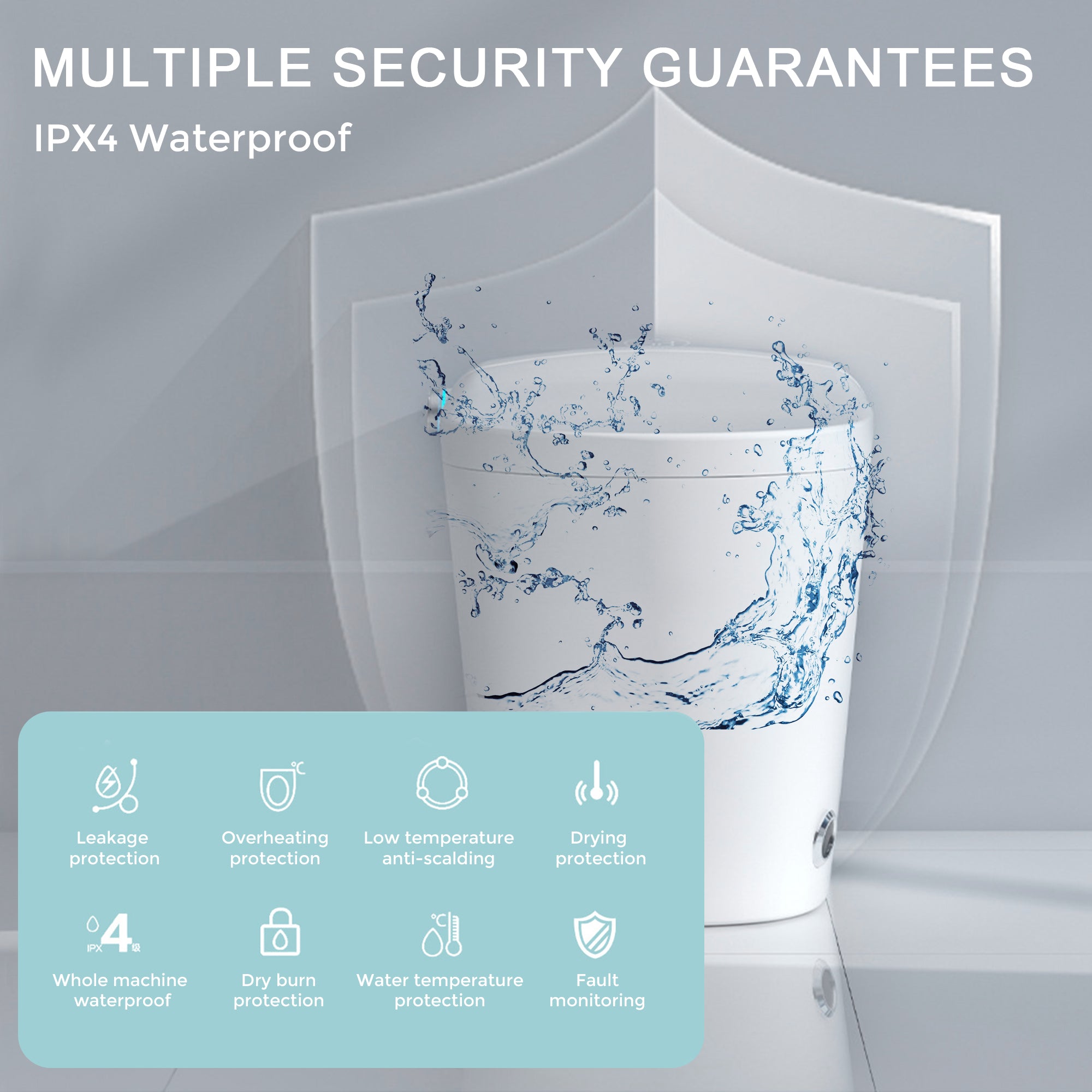 YULIKA-ST002 1.3 Gallons Per Minute GPF Elongated Floor Mounted Bidet Toilet One-piece Smart Toilet with Water Tank (Seat Included)