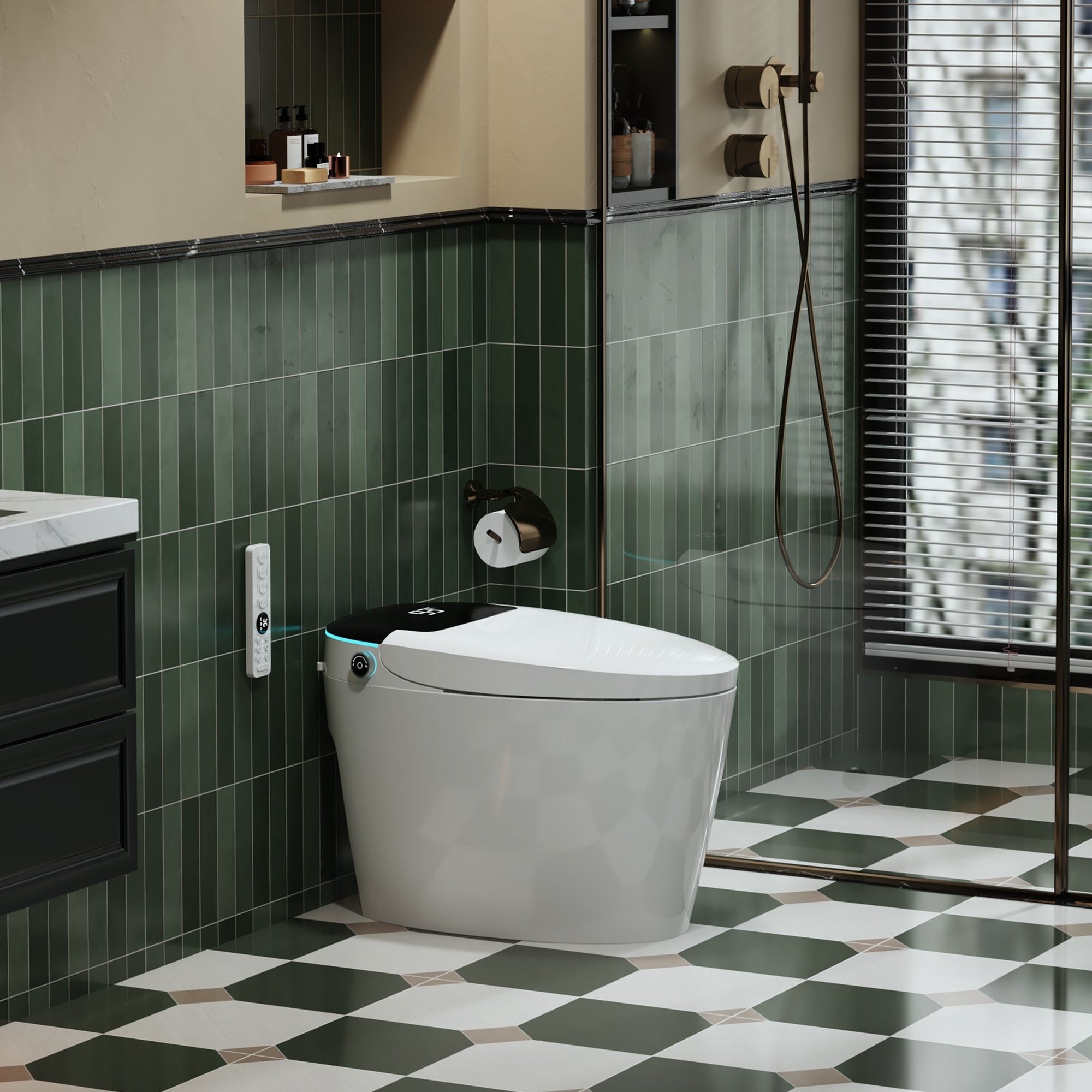 YULIKA Mounted Bidet Toilet One-piece Smart Toilet