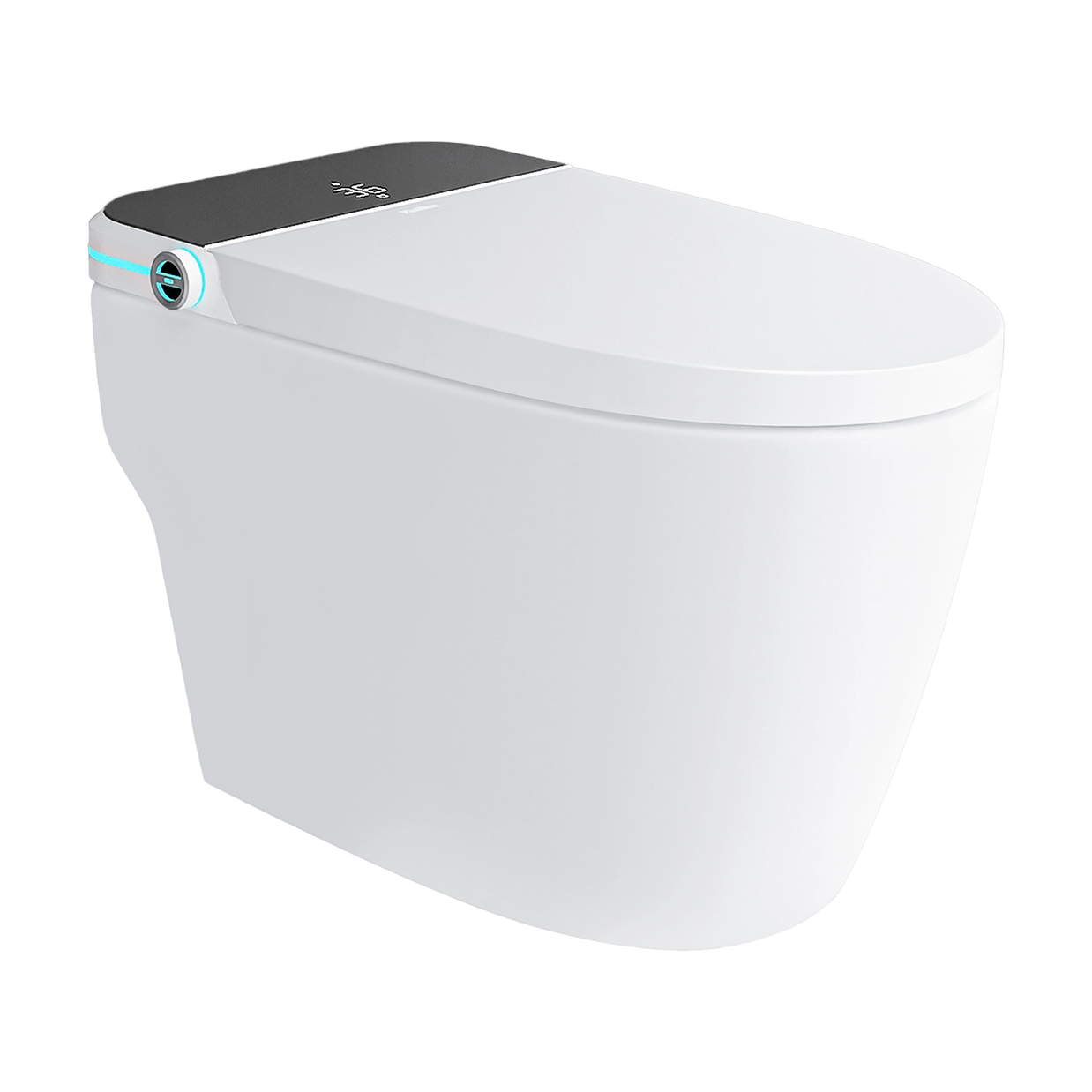 YULIKA-ST001 Radar Sensing Elongated Bidet Comfort Chair Height Floor Mounted Smart Toilet One-Piece Bidet Toilet with LED Screen(Seat Included)