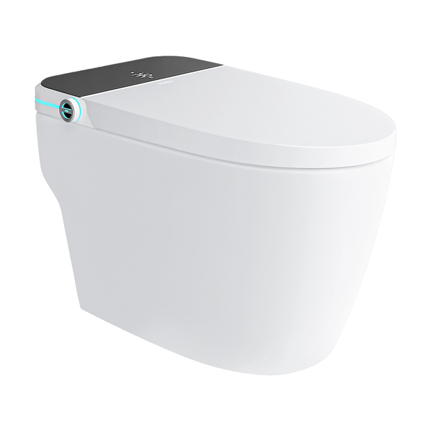 YULIKA-ST001 Radar Sensing Elongated Bidet Comfort Chair Height Floor Mounted Smart Toilet One-Piece Bidet Toilet with LED Screen(Seat Included)