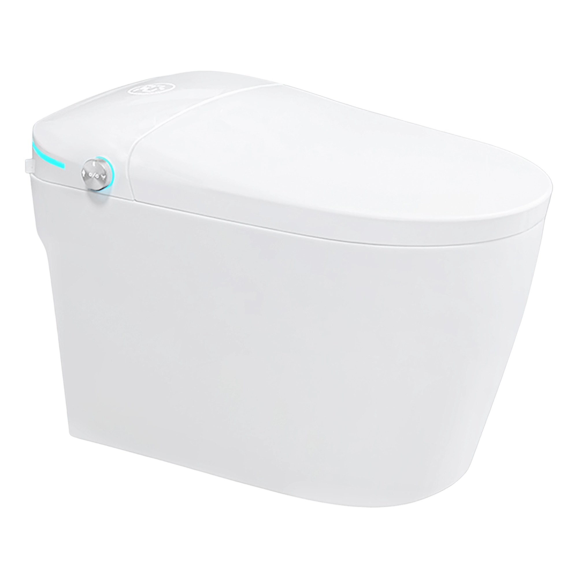 YULIKA-ST002 1.3 Gallons Per Minute GPF Elongated Floor Mounted Bidet Toilet One-piece Smart Toilet with Water Tank (Seat Included)